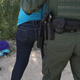 U.S. Border Patrol agents take Central American asylum seekers into custody on June 12, 2018 near McAllen, Texas.